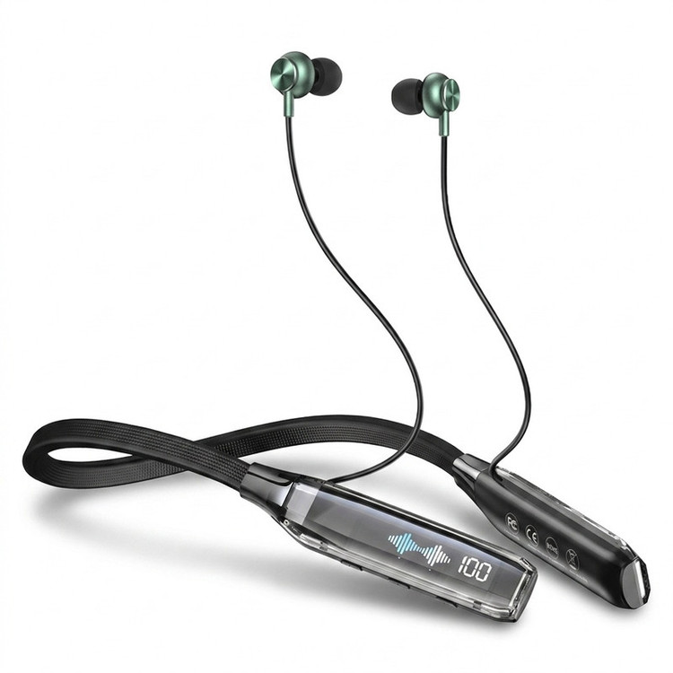 هدفون بلوتوثی گردنی ریمکس مدل RB-S20 با حذف نویز HD، درگاه شارژ USB Type-C، با قابلیت اتصال به چند دستگاه، طراحی ارگونومیک، مقاوم در برابر رطوبت و عرق