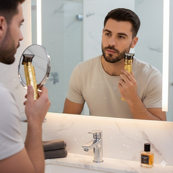 ماشین اصلاح موی سر و صورت مدل T9 با تیغه استیل ضد زنگ، باتری شارژی، شانه متحرک، تیغههای ضد التهاب، همراه با برس، روغن، کابل شارژ و دفترچه راهنما